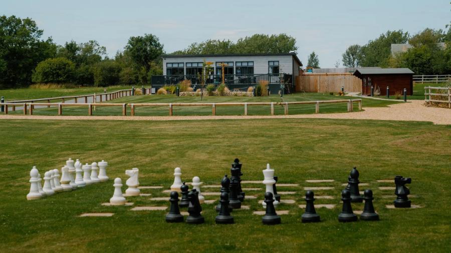 outdoor chess and games at Rockingham Forest Holiday Park