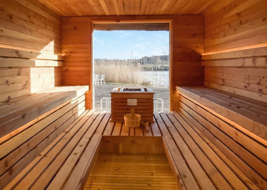 sauna at silverwood holiday resort in perthshire