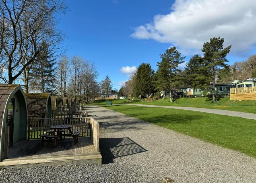 caravans at trossachs holiday park located in aberfoyle