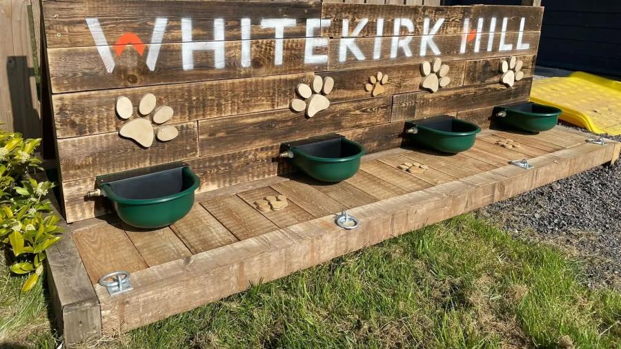 dog watering station at Whitekirk Hill Resort