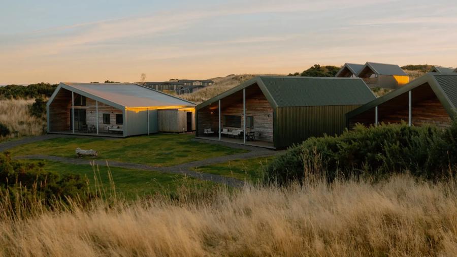 the exterior of the luxury lodges at Whitekirk Hill Resort