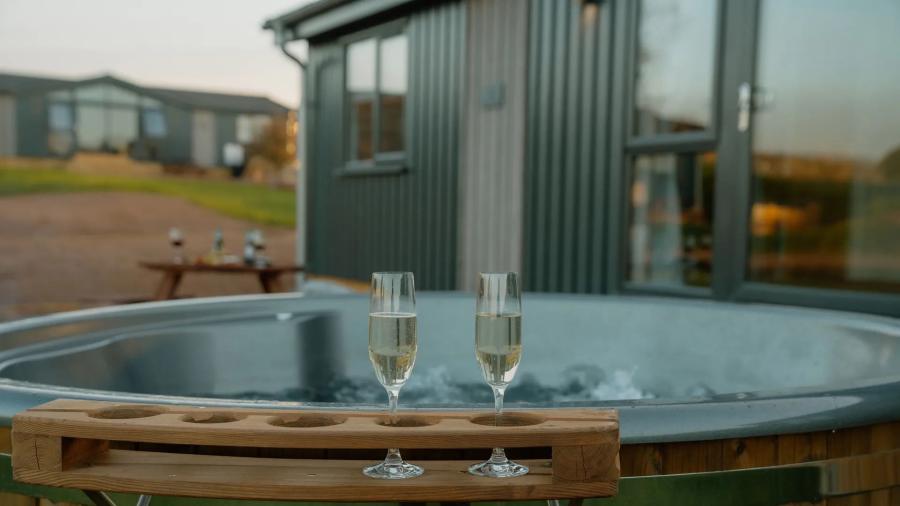 enjoy a holiday in a hot tub lodge at Whitekirk Hill Resort