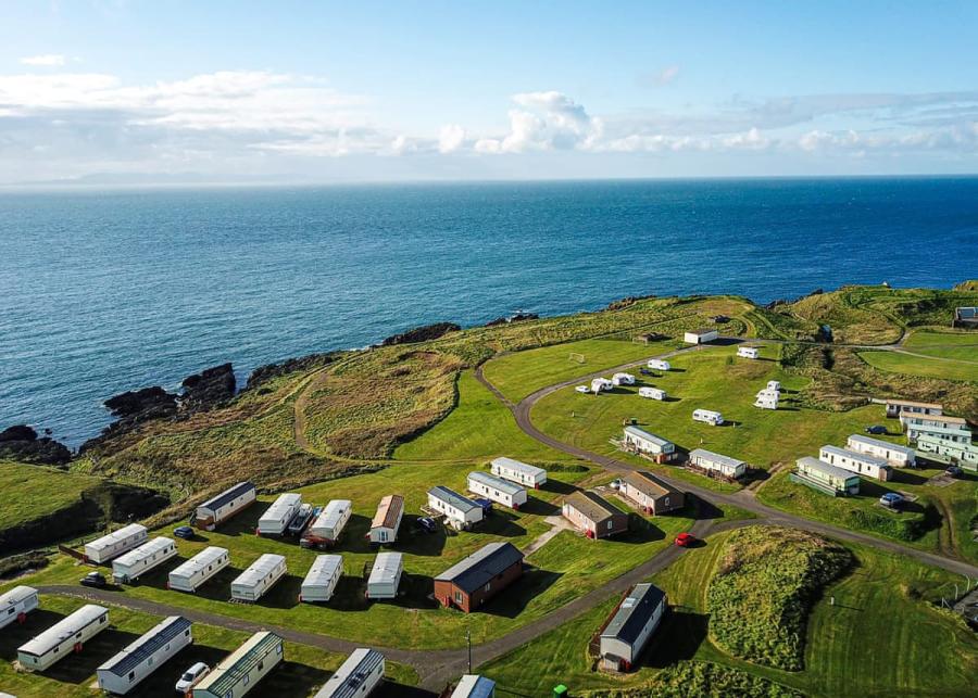 burrowhead holiday village with coastal views
