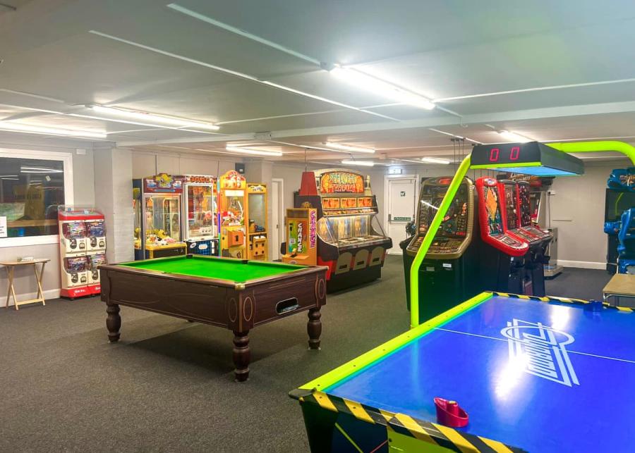 games room at burrowhead holiday village near the isle of whithorn 