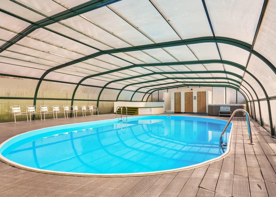 indoor swimming pool at campsie glen holiday park near fintry 