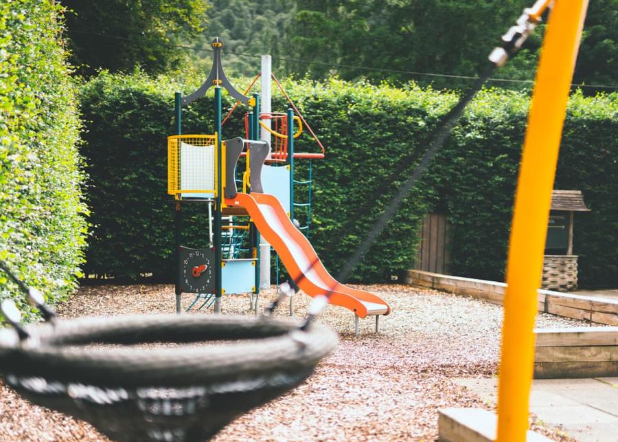 play area at erigmore holiday park in perthshire