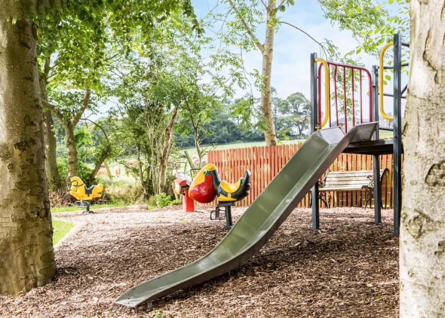 play area at letham feus holiday park in fife