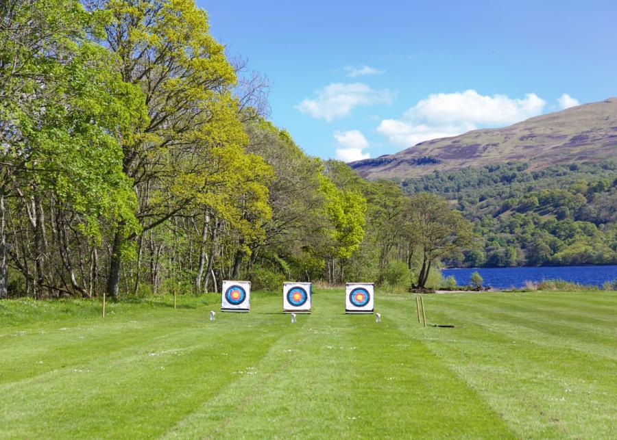 archery at loch tay highland lodge park near killin