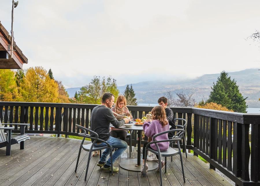 views at loch tay highland lodge park near killin