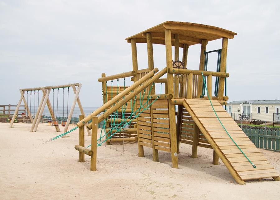 play area at pease bay holiday park in berwickshire