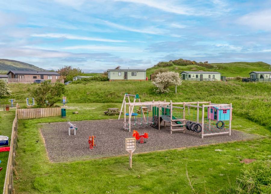 play area at sandgreen holiday park in dumfries & galloway