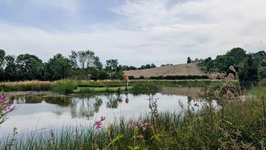 view of the lake at Kingfisher Holiday Park