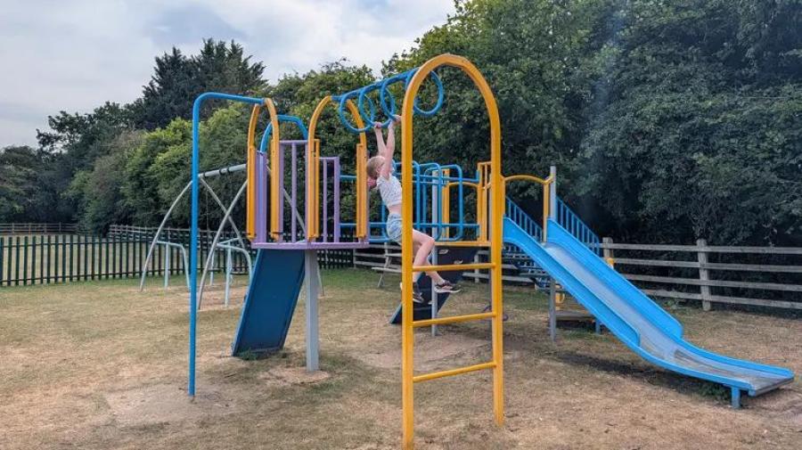 the kids playground at Kingfisher Holiday Park