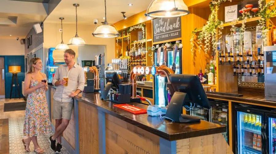 the bar at West Mersea Holiday Park