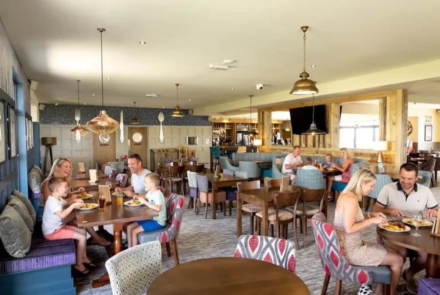 the restaurant at West Mersea Holiday Park