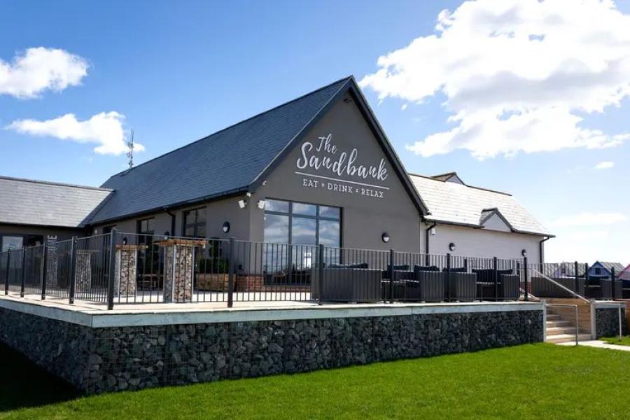 the club house at West Mersea Holiday Park