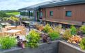 seating outside the entertainment venue at Hedley Wood Holiday Park